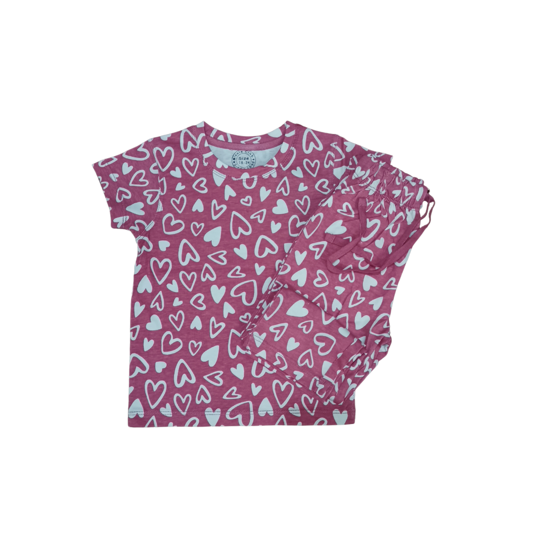 Pinkish Hearts Nightwear Unisex