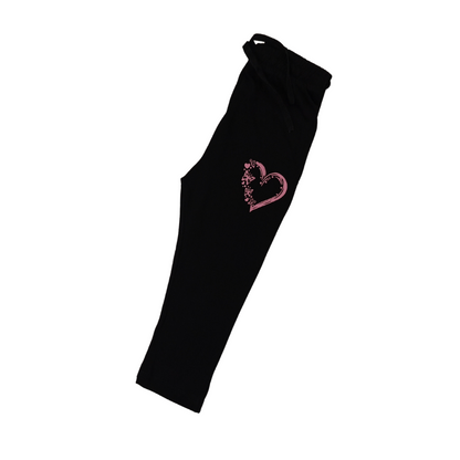 Black/Pink Heart Girls Tracksuit