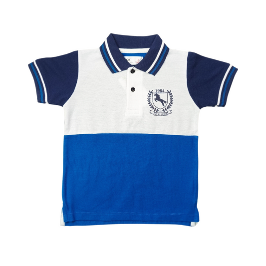 Mustang Color Block Boys Polo Shirt