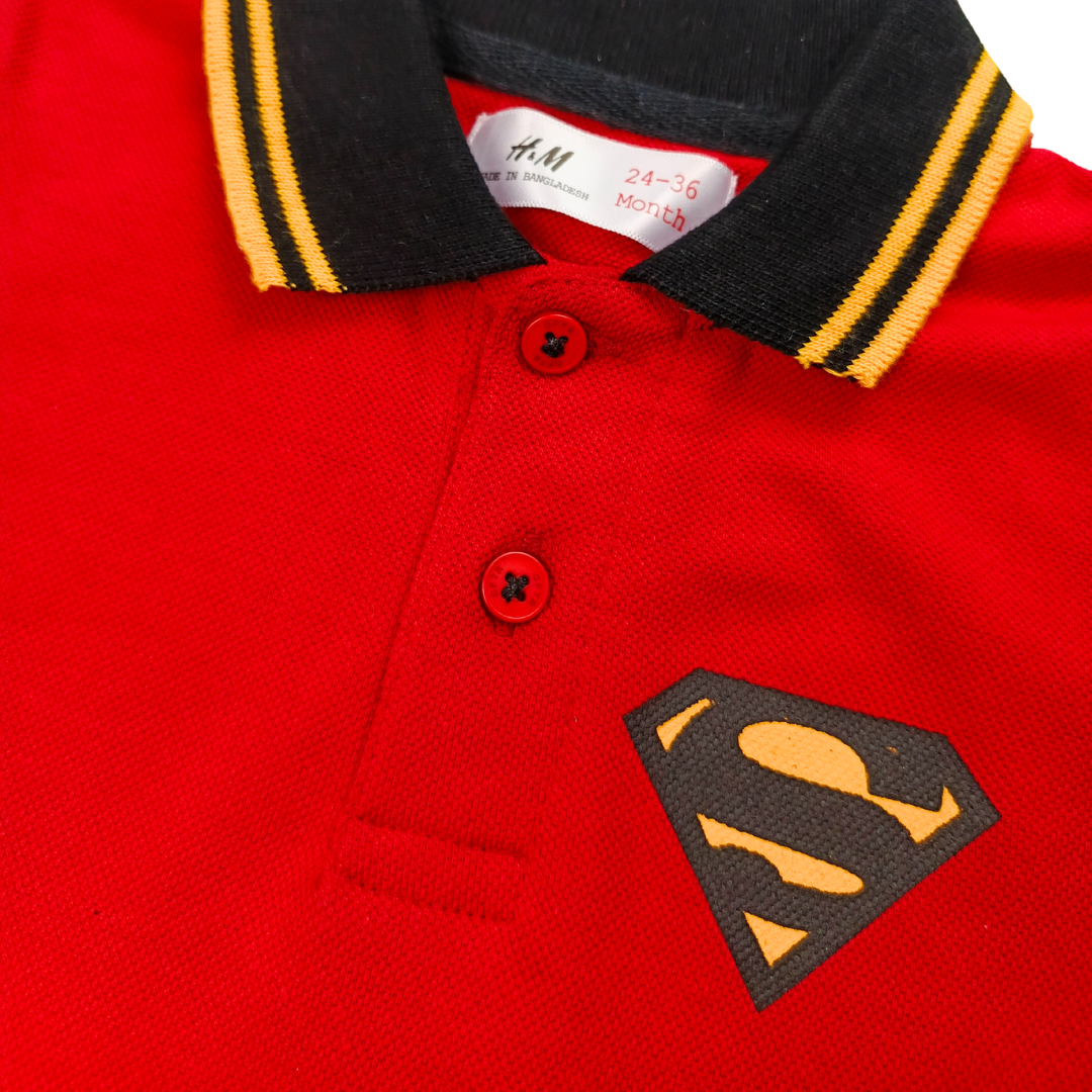 Red Superman Polo Shirt