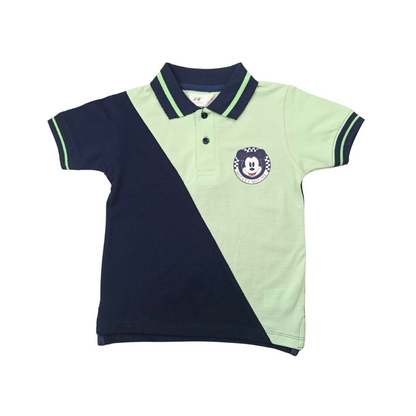 Mickey Tropical Green Boys Polo Shirt