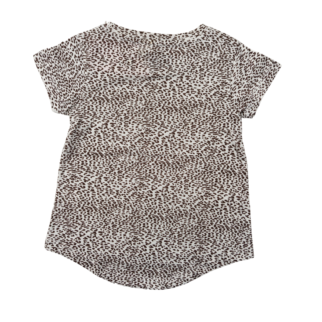 Tiger Print Girls Sequin Tee