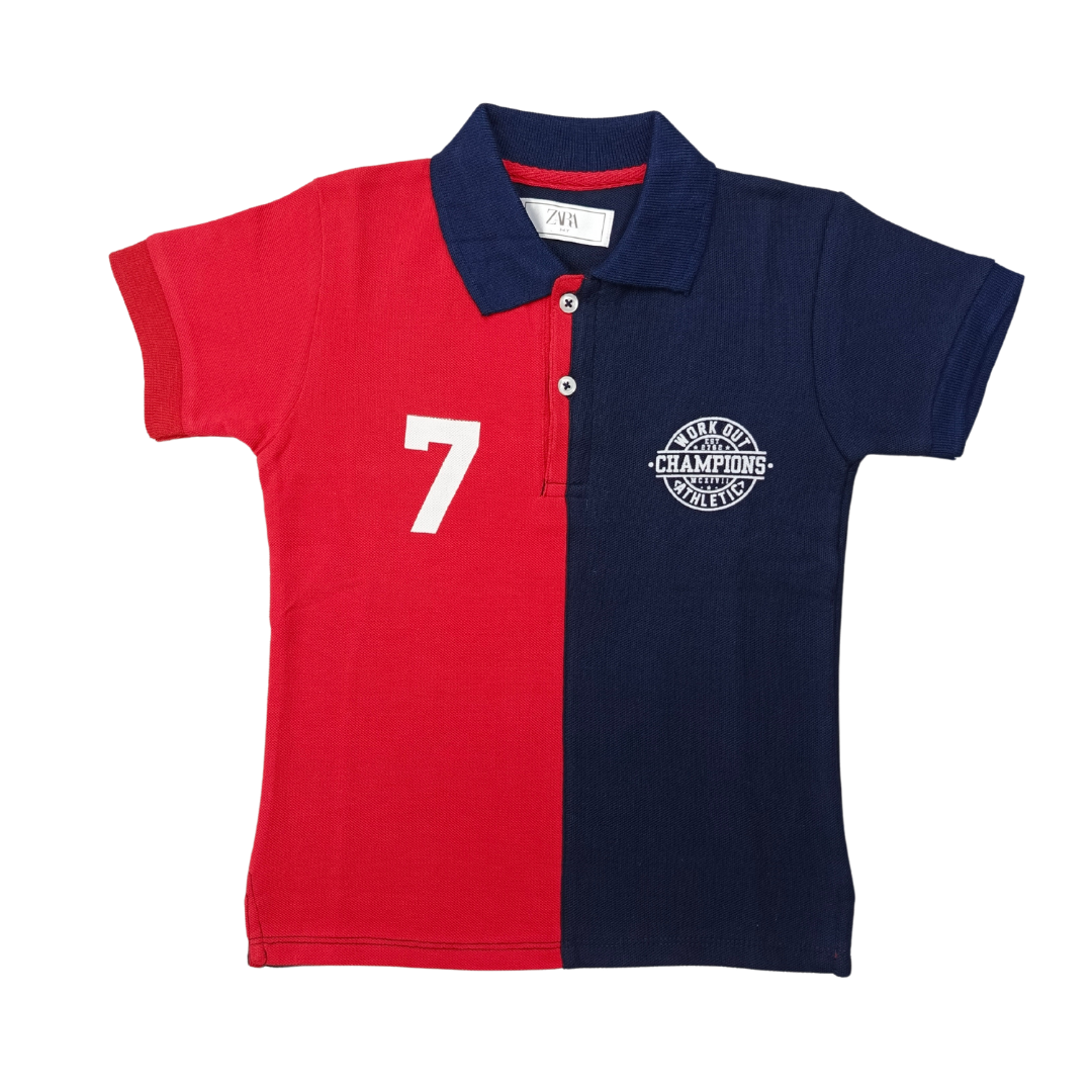 Champion Color Block Boys Polo Shirt