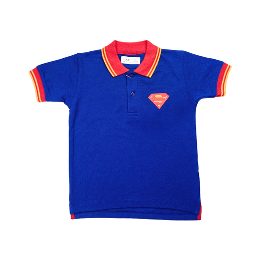 Royal Blue Superman Polo Shirt