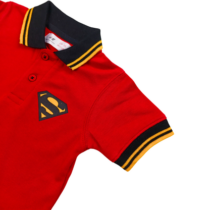 Red Superman Polo Shirt