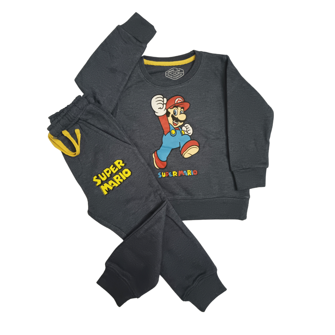 Super Mario Tracksuit - Indigo Grey – Mr. Junior