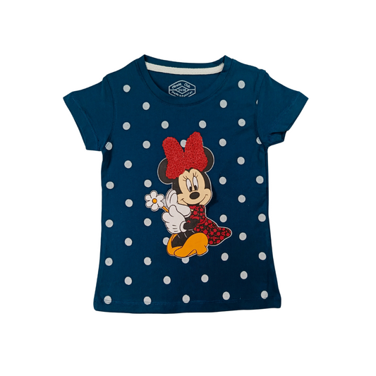 Teal Minnie Girls Sequin Tee