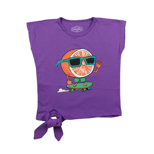 Violet Purple Citrus Girls Sequin Tee