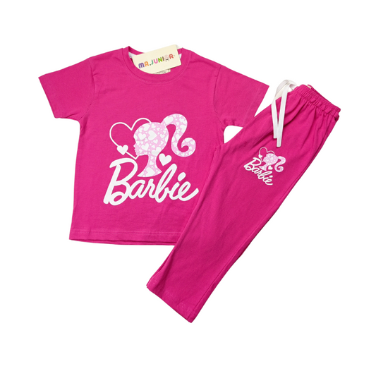 Bright Pink Barbie Girls Tracksuit